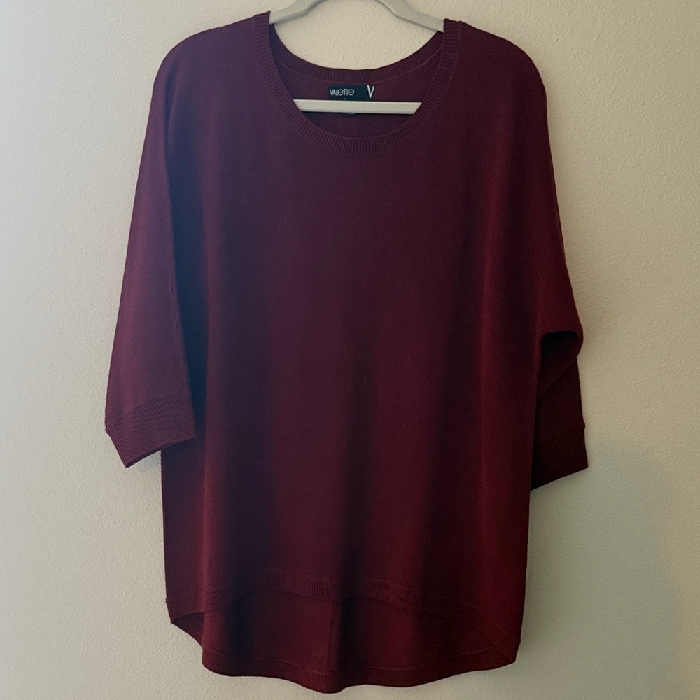Valette Burgundy Tunic Top
